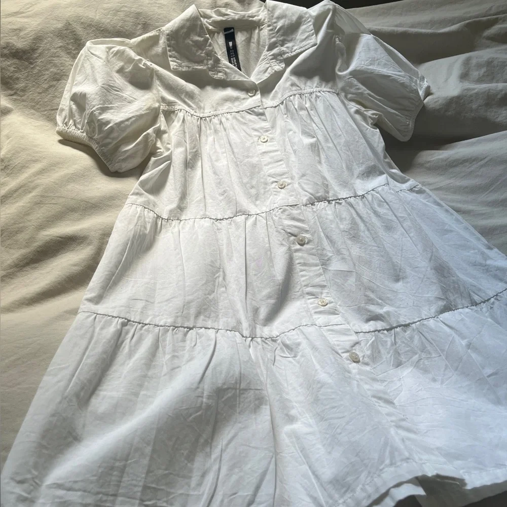 Design Lab White Button Up Mini Dress - Picture 2 of 4